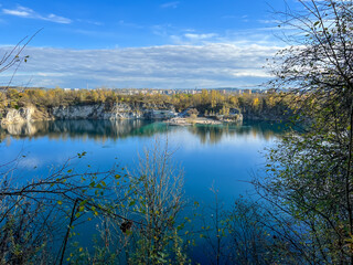 Zakrzowek Lake. Landscape, Former excavations flooded with water near Krakow