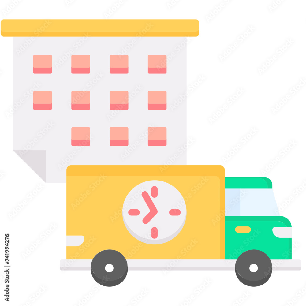 Poster Delivery Scheduling Illustration