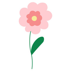spring colored flowers for decoration and gift. Icon, element, symbol.