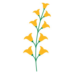 spring colored flowers for decoration and gift. Icon, element, symbol.