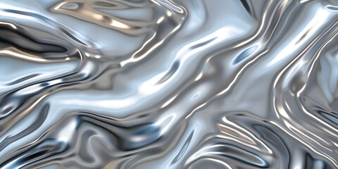 abstract neurographic textured background in futuristic style with 3D effects,silvery holographic tone,creative design concept for banners,promotional materials,presentations