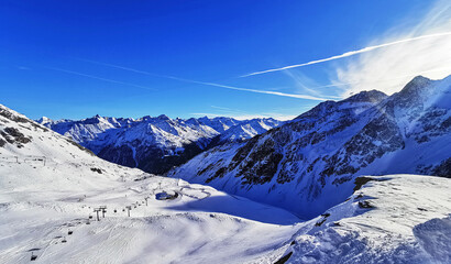 Alpine panoramic view form Schwarzkogl
