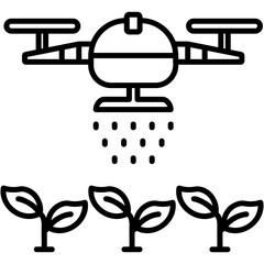 Agricultural Drone Icon