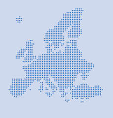 Fototapeta na wymiar Map of Europe from Dots