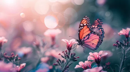 Foto op Plexiglas Pastel butterfly sticker, design element vector set © Shami