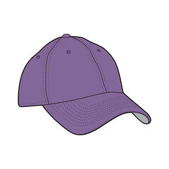 Casual Classic Cap Flat Sketch Vector Design Illustration