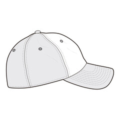 Casual Classic Cap Flat Sketch Vector Design Illustration