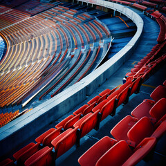 Empty Sports Stadium Seating High-Resolution Photo