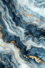 Luxurious Watercolor Marble Wallpaper: Elegant Design with Organic Color Washes and Metallic Ink Veins