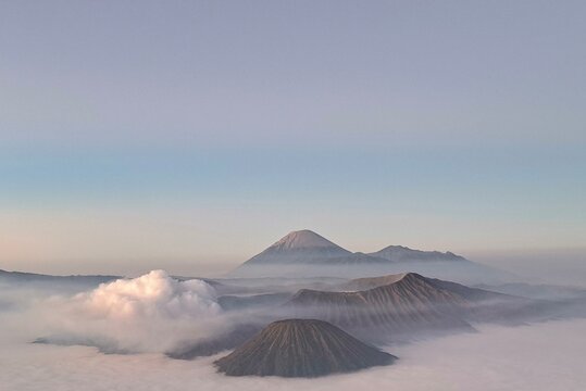 Mount Bromo volcano on the island of East Java, Indonesia, Asia