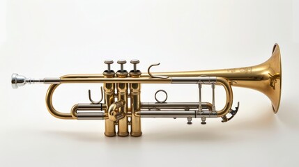 Obraz premium Trumpet isolated on a white