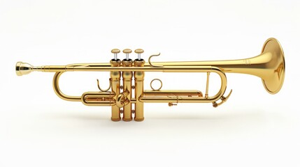 Fototapeta na wymiar Trumpet isolated on a white