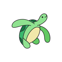 Turtle icon. Cartoon illustration of turtle vector icon for web design