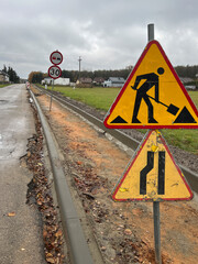 Road renovation and sidewalk construction. Long-term road works cause great difficulties for road...