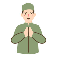 man islamic ramadan celebration illustration