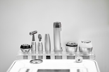 Attachments for the device Device for hydrodermabrasion of facial skin in a cosmetology clinic