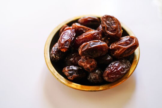 Dry Dates fruits with copy space