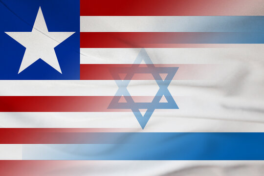 Liberia and Israel official flag transborder relations ISR LBR