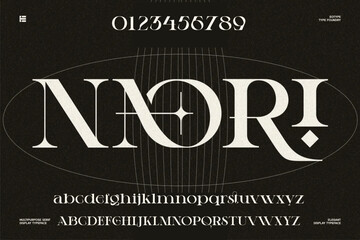  san sherif and elegant vector typography set. Ideal for headline, logo, poster and etc. - obrazy, fototapety, plakaty