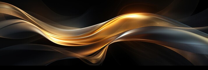 Blended colorful dark Gold and Silver geadient abstract banner background