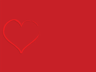 heart illustration on red background, love
