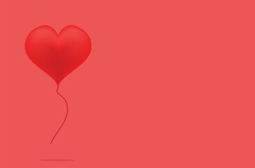 heart illustration on red background, love