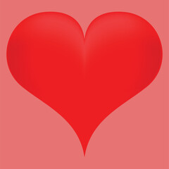 heart illustration on red background, love