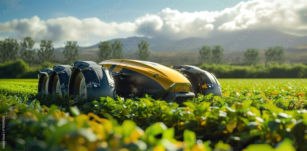 Poster witness the transformative journey of agriculture through technology in a compelling visual series. 