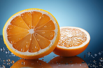 A close-up photo of a sliced orange