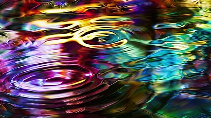 Multicolored Water With Ripples