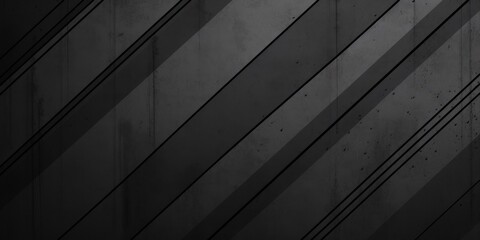 Dark Gray grunge stripes abstract banner design. Geometric tech background. Vector illustration
