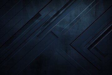 Dark Indigo grunge stripes abstract banner design. Geometric tech background. Vector illustration - obrazy, fototapety, plakaty