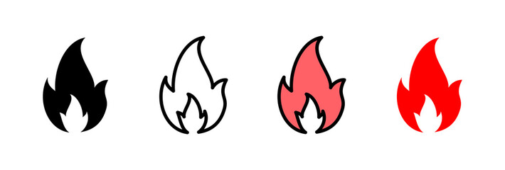 Fire icon vector illustration. fire sign and symbol