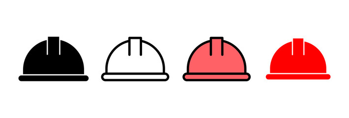 Helmet icon vector illustration. Motorcycle helmet sign and symbol. Construction helmet icon. Safety helmet