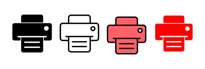 Print icon vector illustration. printer sign and symbol