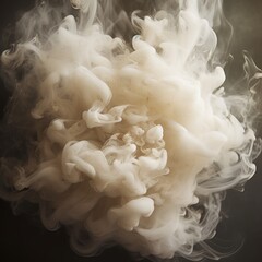 Ivory smoke exploding outwards with empty center