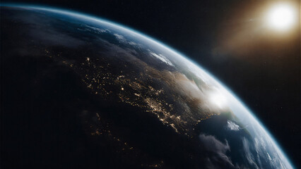 planet_earth_from_space_closeup - obrazy, fototapety, plakaty