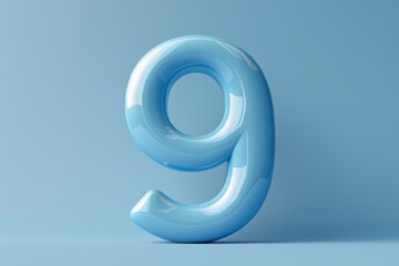 Numeral 9 nine, date or birthday concept. Background with selective focus and copy space
