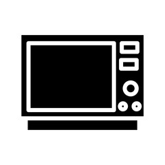 Cooking Food Microwave Glyph Icon
