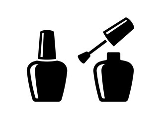 Nail polish icon isolated on white backgroud. - obrazy, fototapety, plakaty
