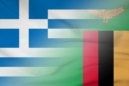 Greece and Zambia political flag transborder negotiation ZMB GRC