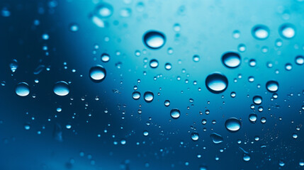 Blue water drops background 