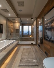 Modern Sleek Bathroom with Spa-Like Experience