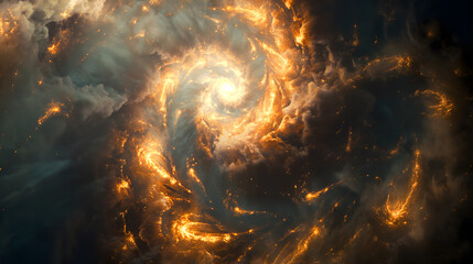 Cosmic Swirl of Fire and Light