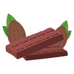 Colored chocolate bar Vector