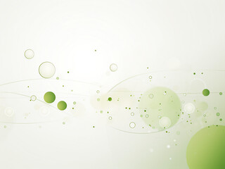 A background of green with circles and dots. AI Generation.