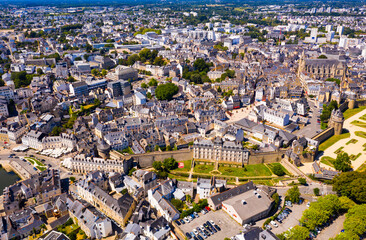 Picturesque view of the city Vannes. View from above. Brittany. France