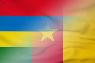 Mauritius and Cameroon state flag transborder relations KHM MUS