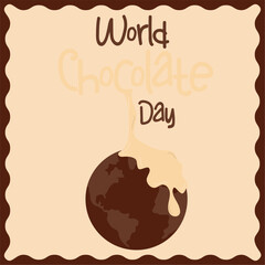 World chocolate day poster Vector