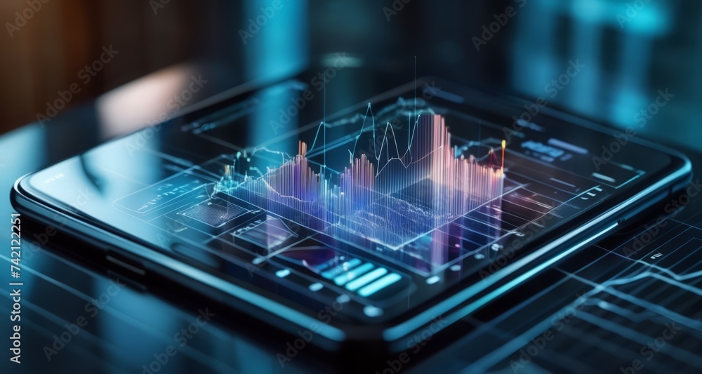 Poster technology and data visualization on a smartphone screen